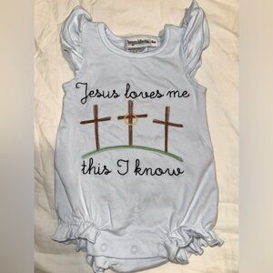 Jesus loves me this I know baby girl bubble